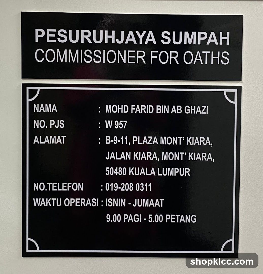 Commissioner for Oaths Information