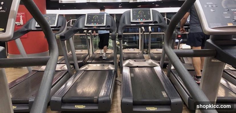 Gym Interior with Treadmills