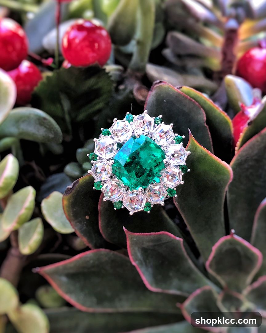 Emerald and Diamond Ring