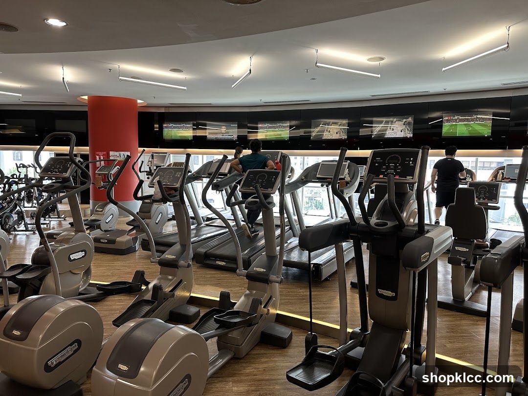 Gym Interior with Treadmills and Ellipticals