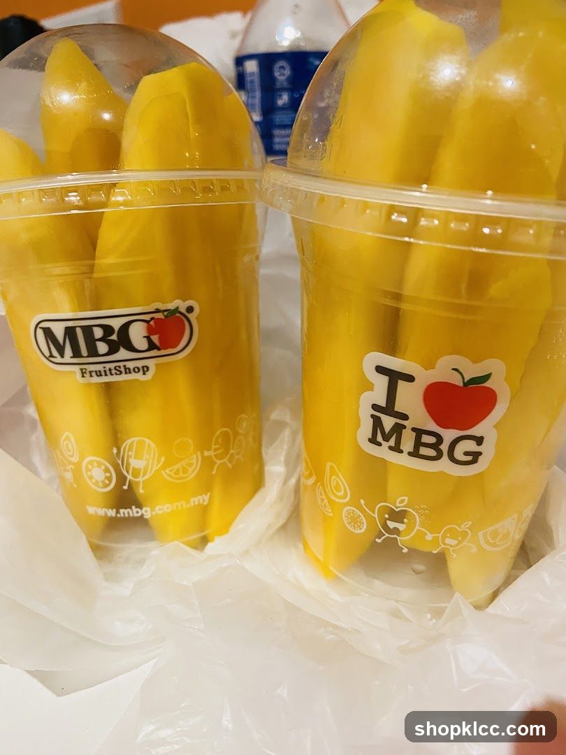 Mango Slices in Cups