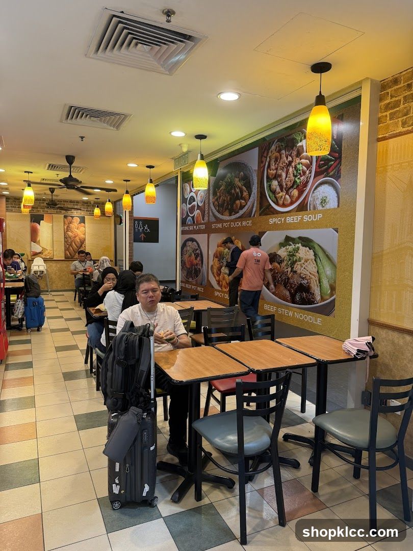 Restaurant Interior with Food Displays