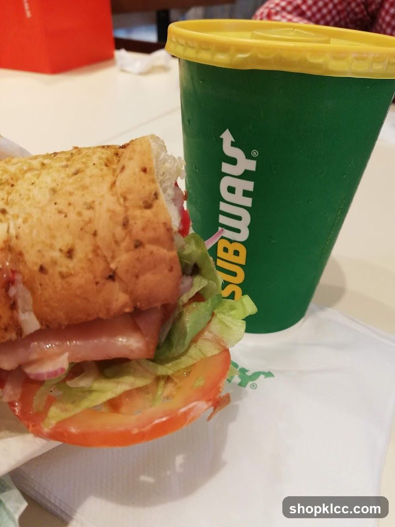 Subway Sandwich and Drink