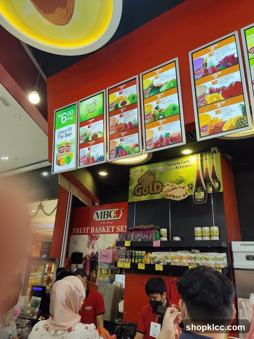 MBG Fruit Shop Menu