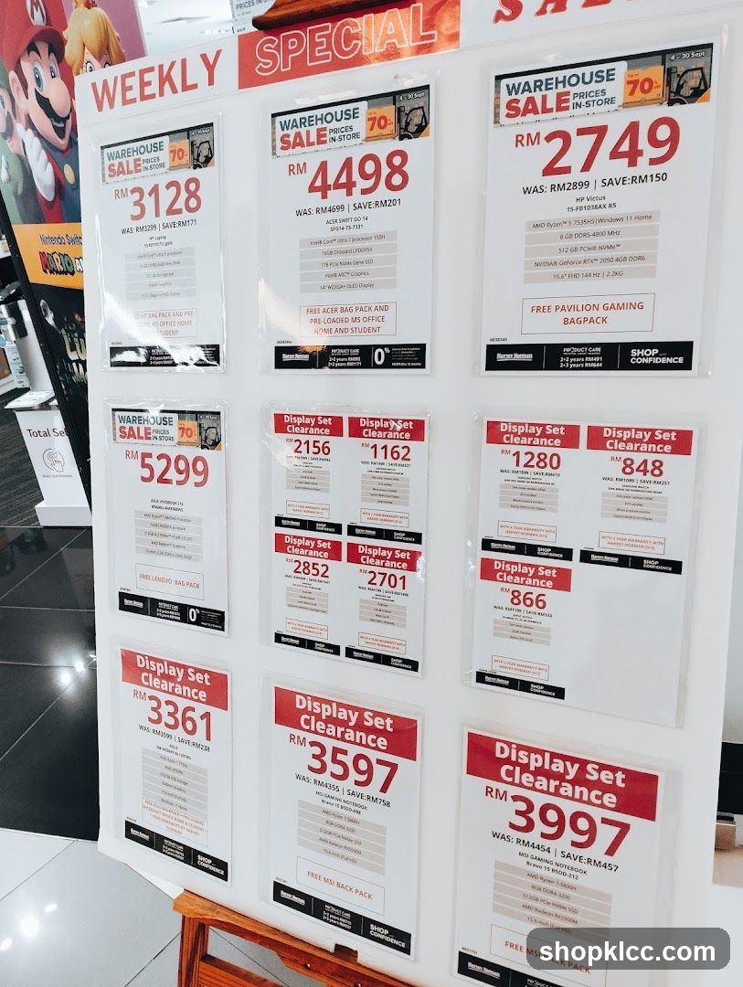 Warehouse Sale Price In Store Display Board