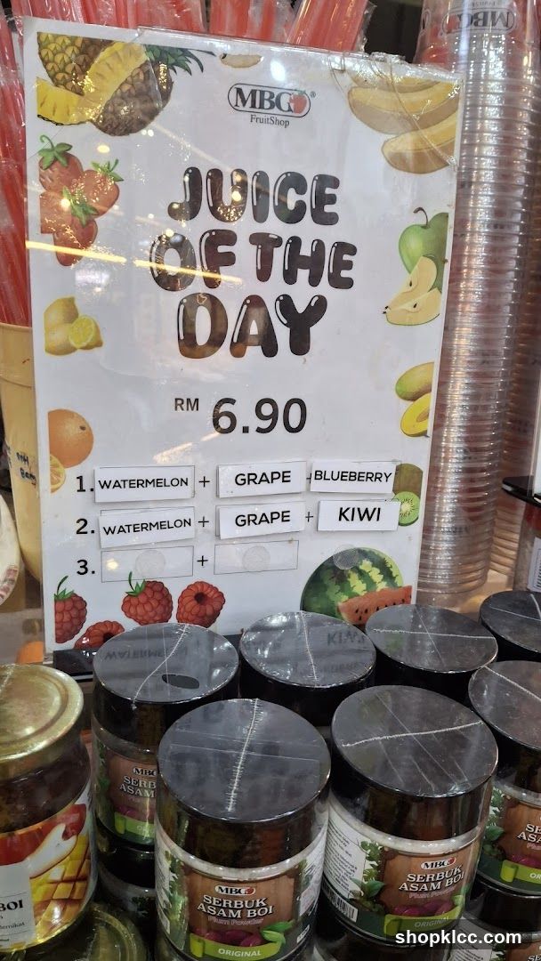 Juice of the Day Menu