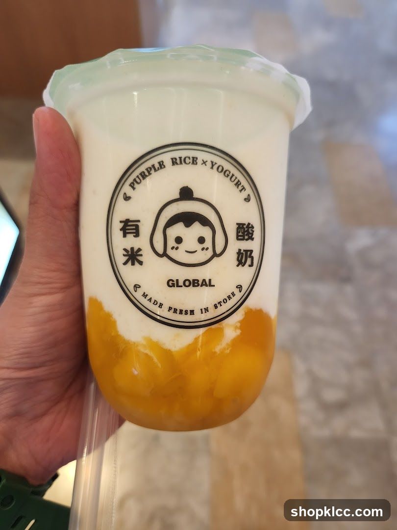 Purple Rice Yogurt Drink with Mango