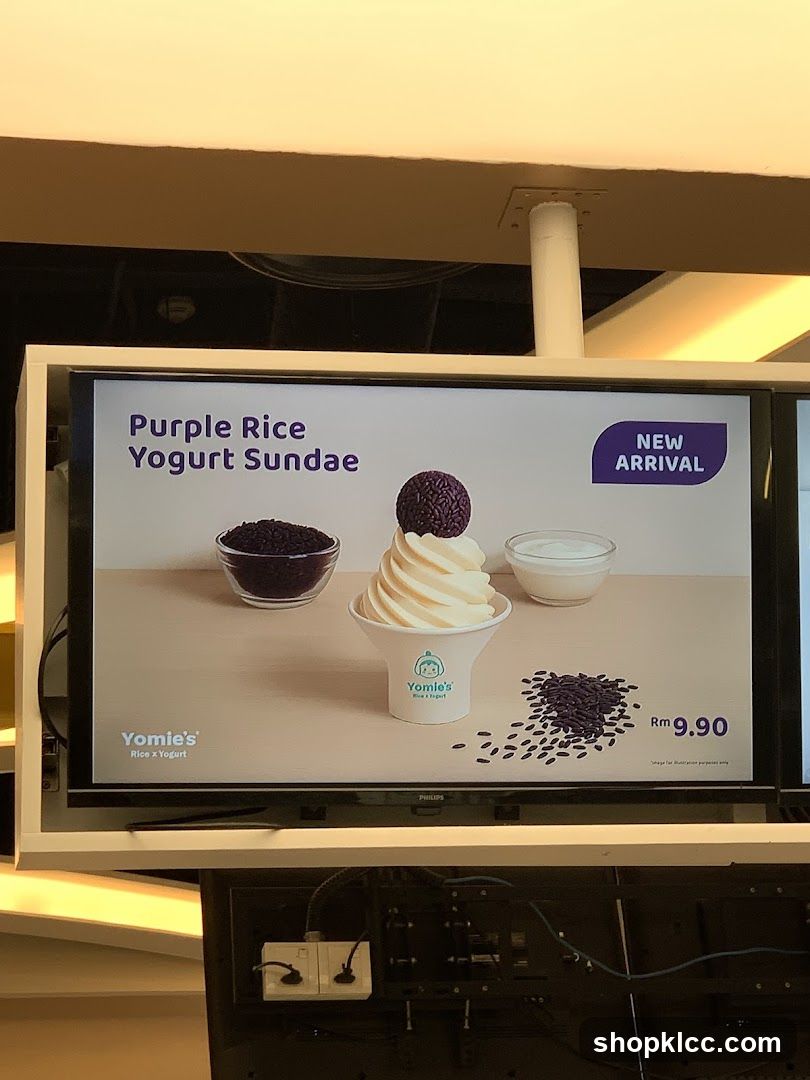 Purple Rice Yogurt Sundae Advertisement
