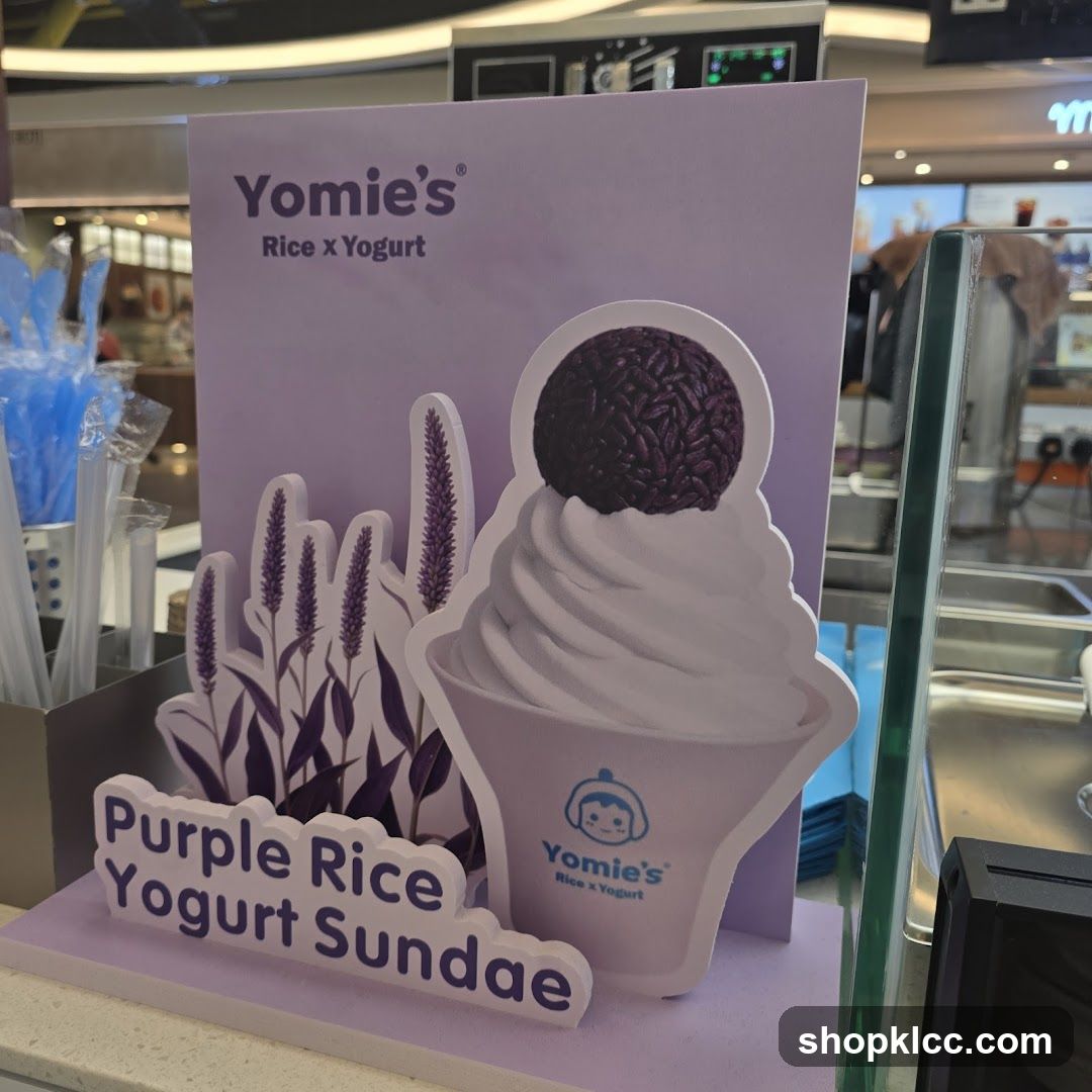 Yomie's Purple Rice Yogurt Sundae Display