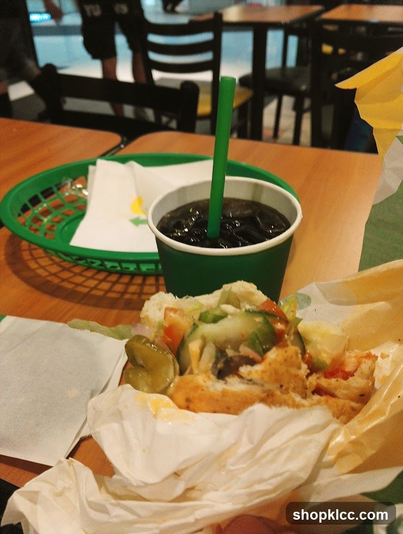 Subway Sandwich and Drink