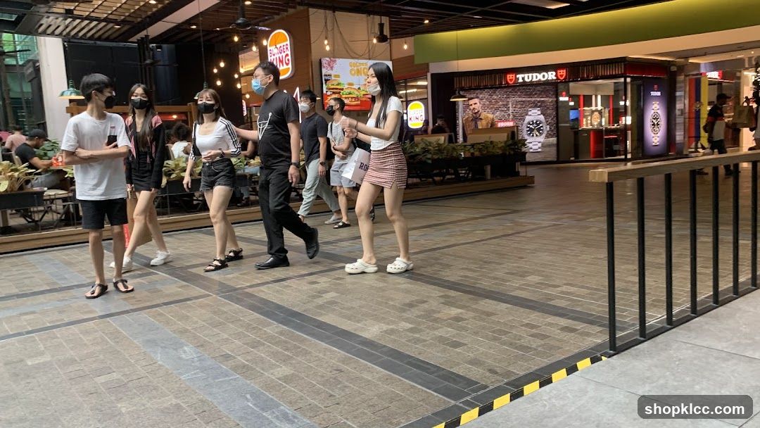 People walking in a mall