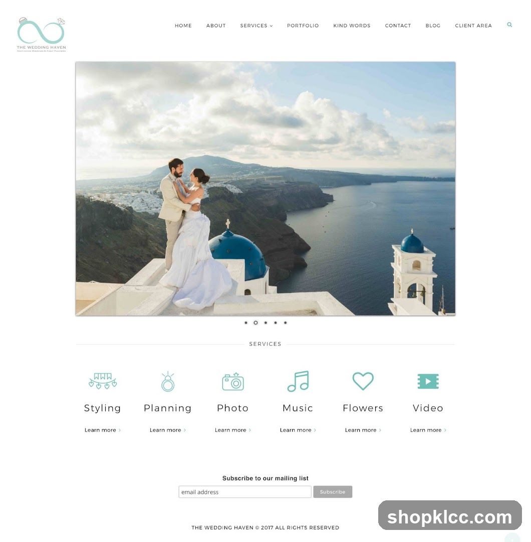 The Wedding Haven Website