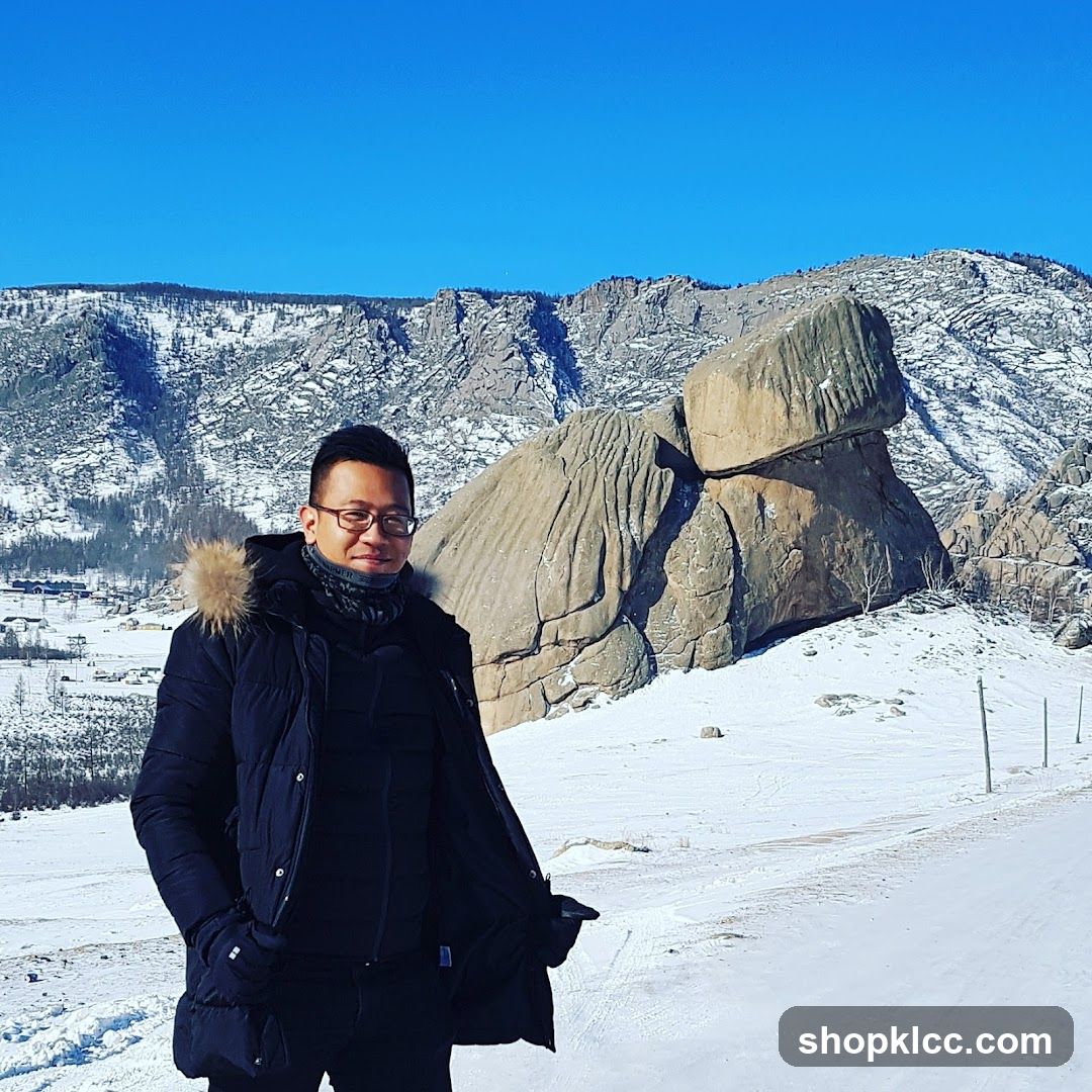 Man in Snowy Landscape