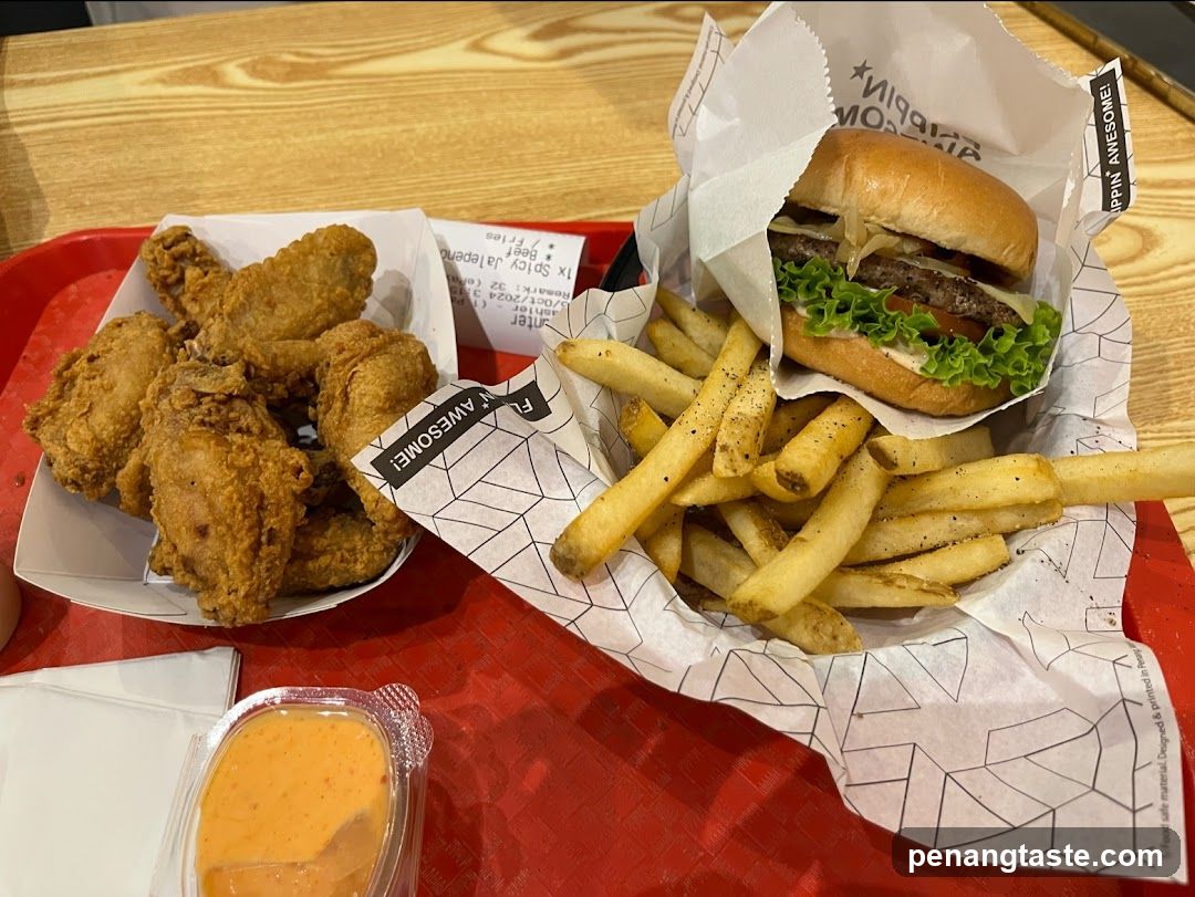 Burger and Fried Chicken