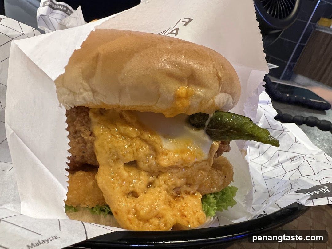Burger with Cheese and Greens