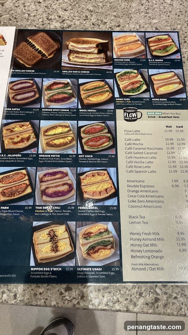 Flow Coffee & Toast Menu