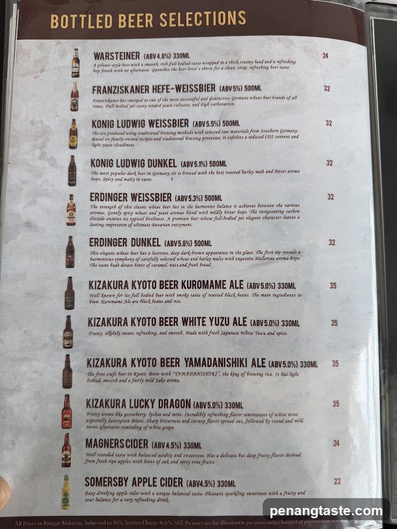 BOTTLED BEER SELECTIONS