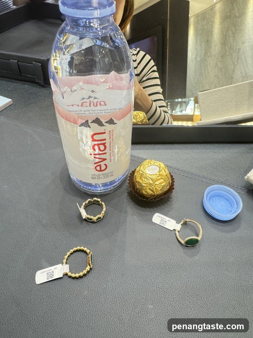 Jewelry Display with Refreshments