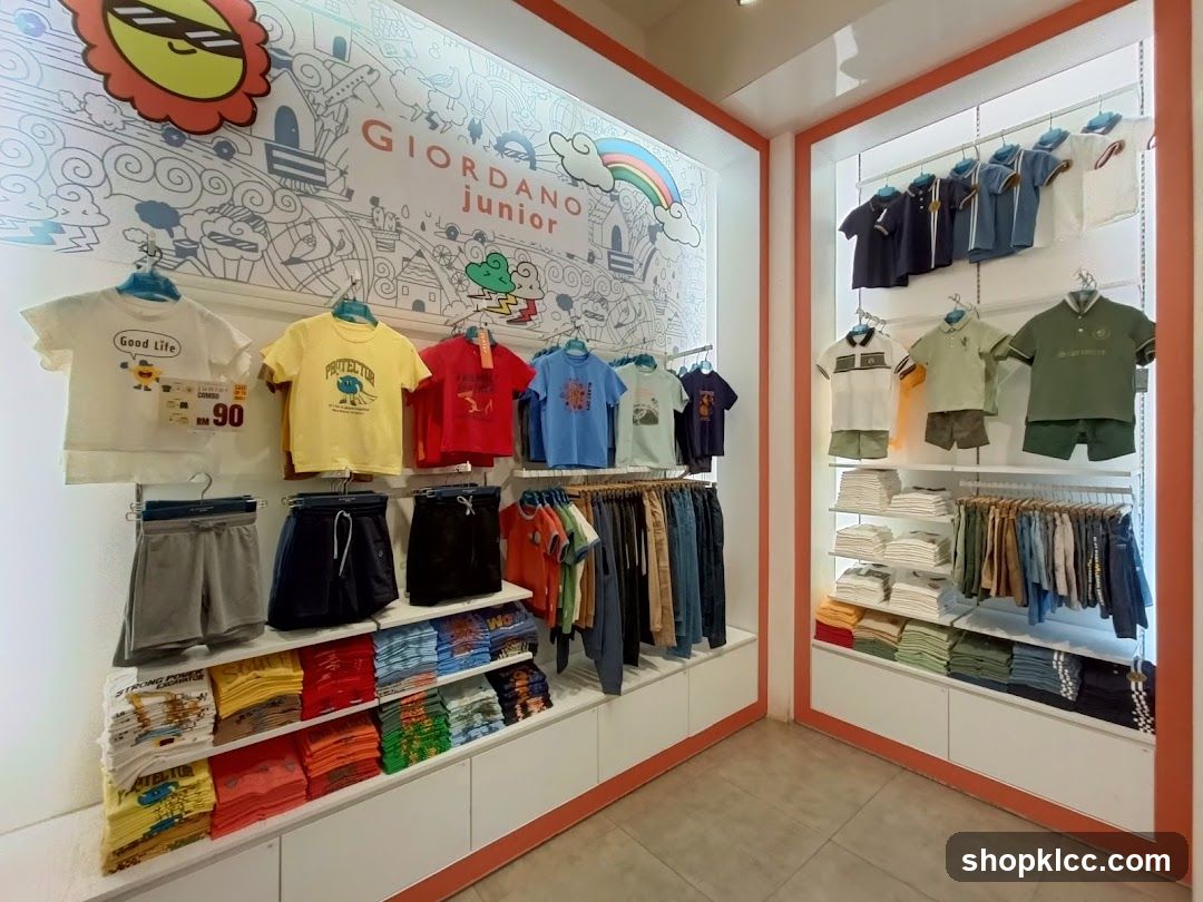 Giordano Junior Clothing Display