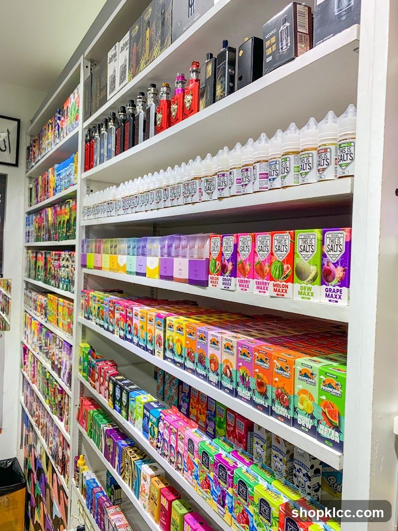 Vape Shop Shelves