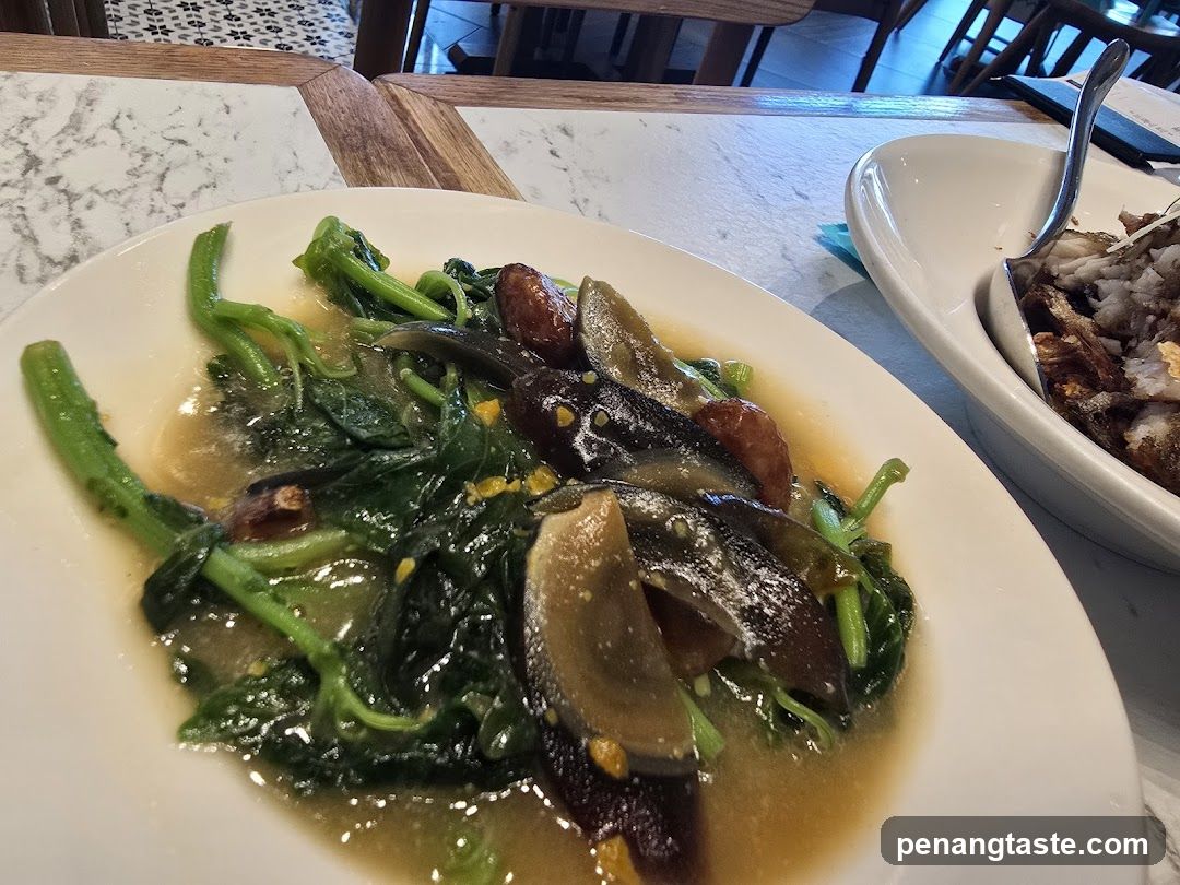 Vegetable Dish with Century Egg