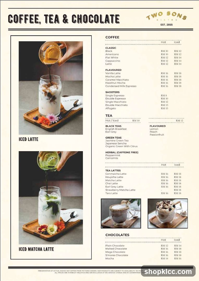 COFFEE, TEA & CHOCOLATE
