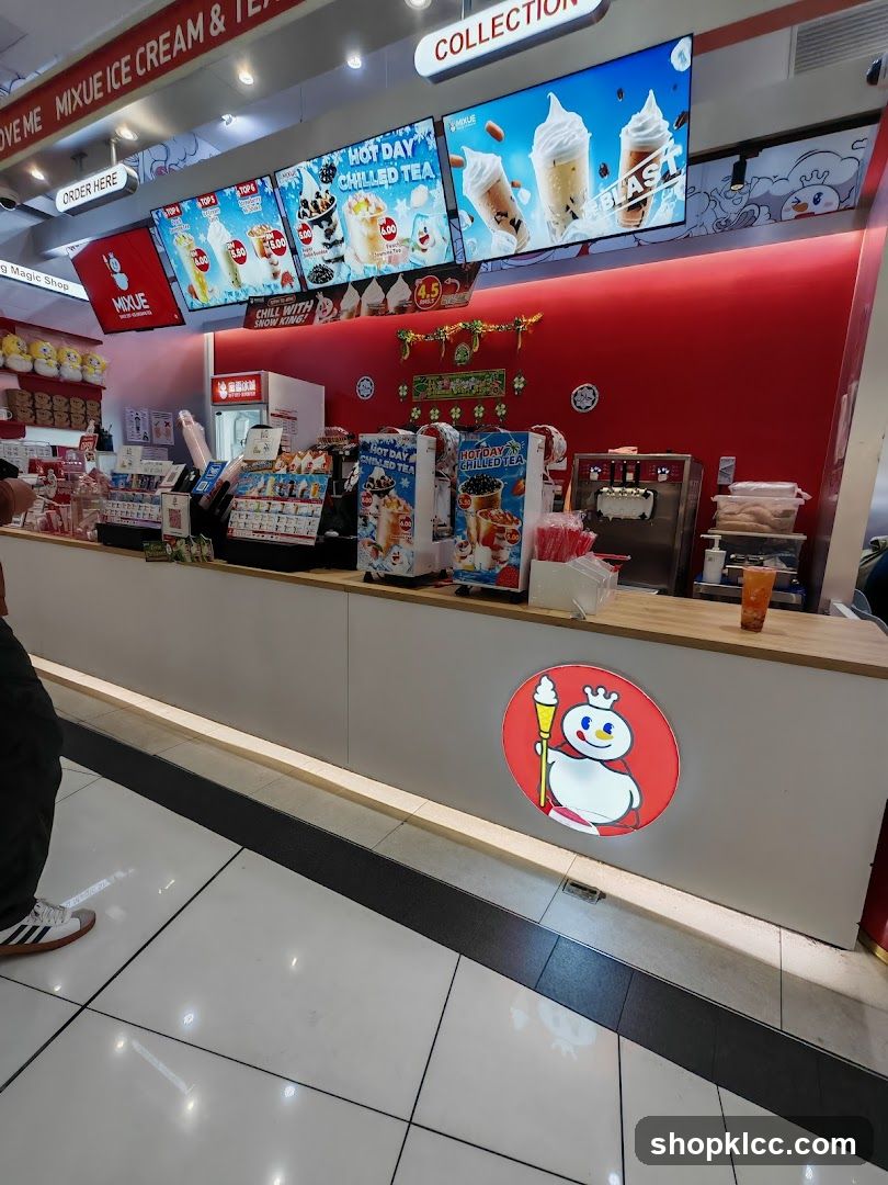 Mixue Ice Cream and Tea Shop Counter