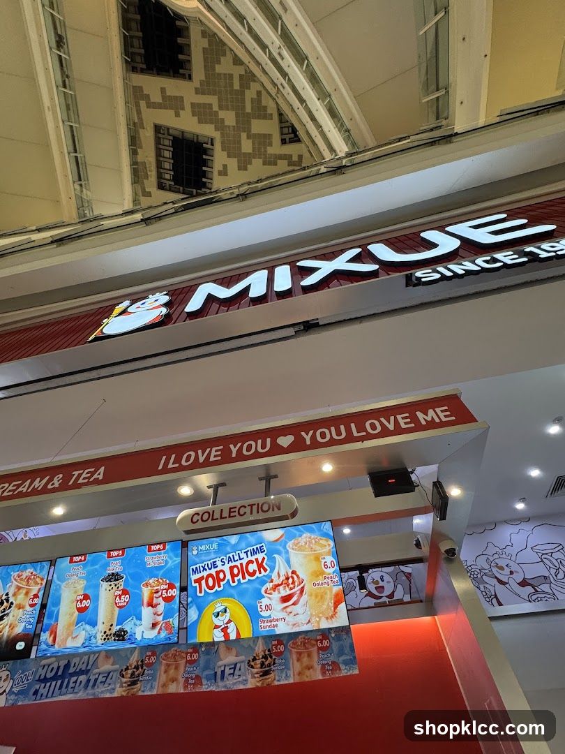 Mixue Ice Cream & Tea Menu