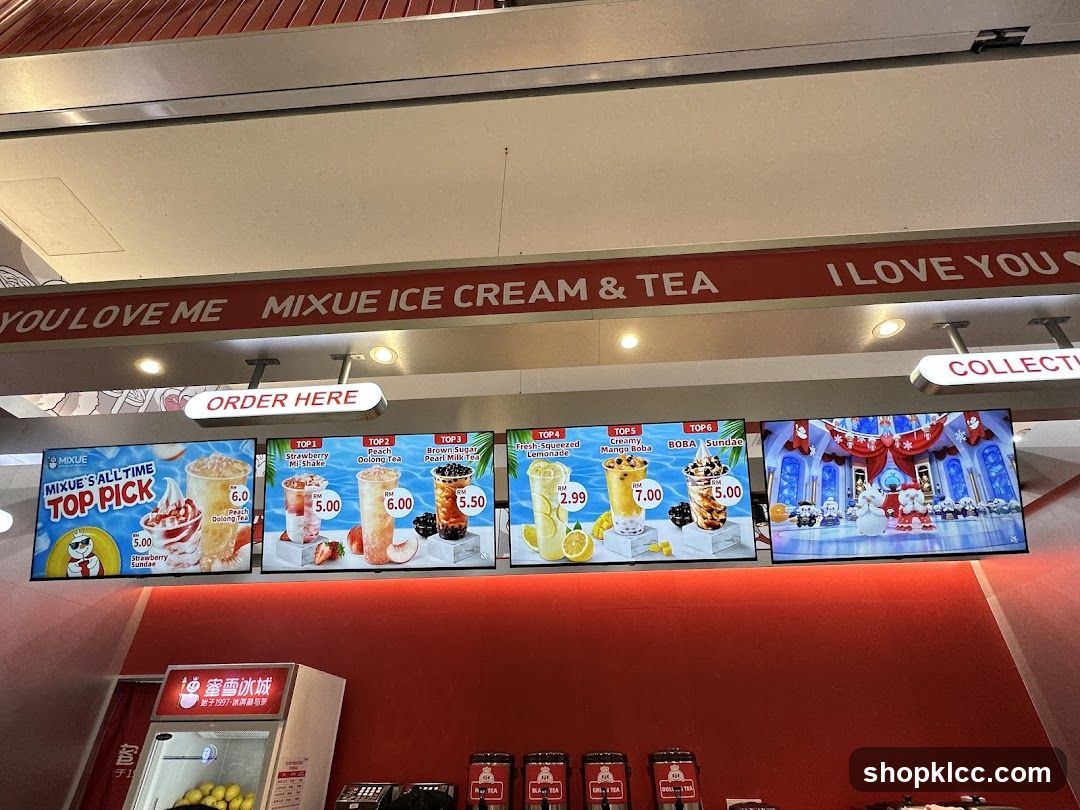 Mixue Ice Cream & Tea Menu