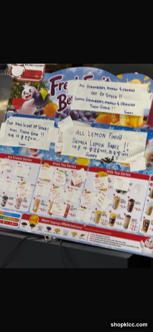 Fresh Beverage Menu