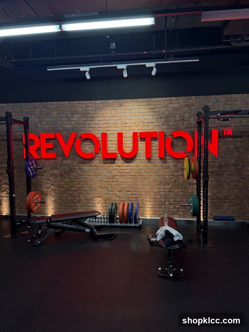 Gym Interior with Revolution Signage