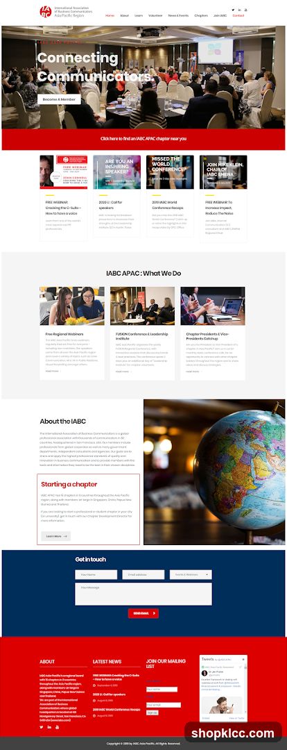IABC APAC Website Landing Page