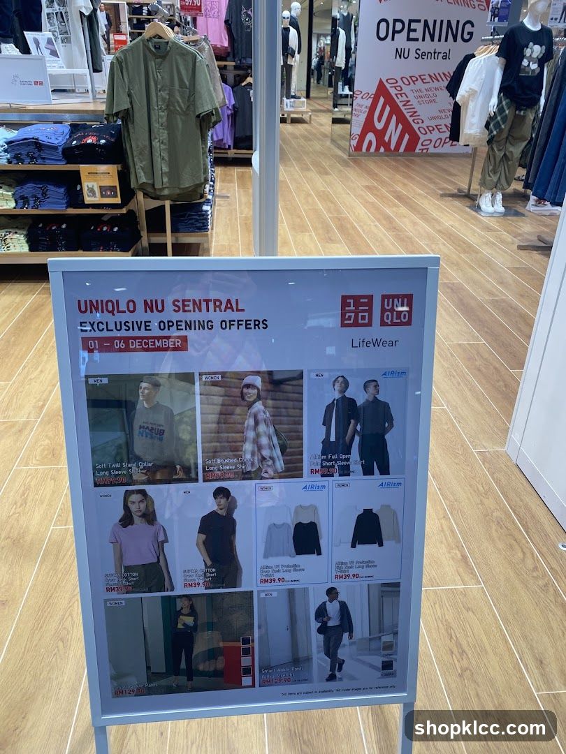 Uniqlo Nu Sentral Opening Offers