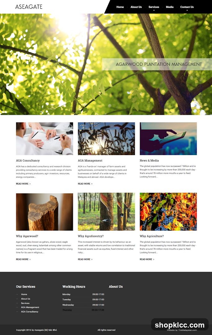 Aseagate Website Landing Page