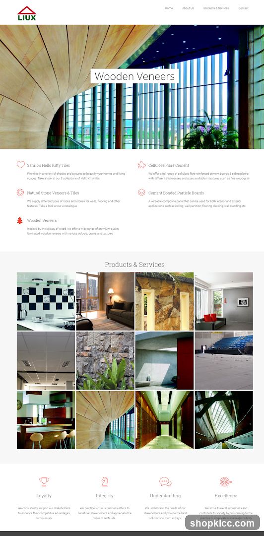 Wooden Veneers & Construction Materials Website