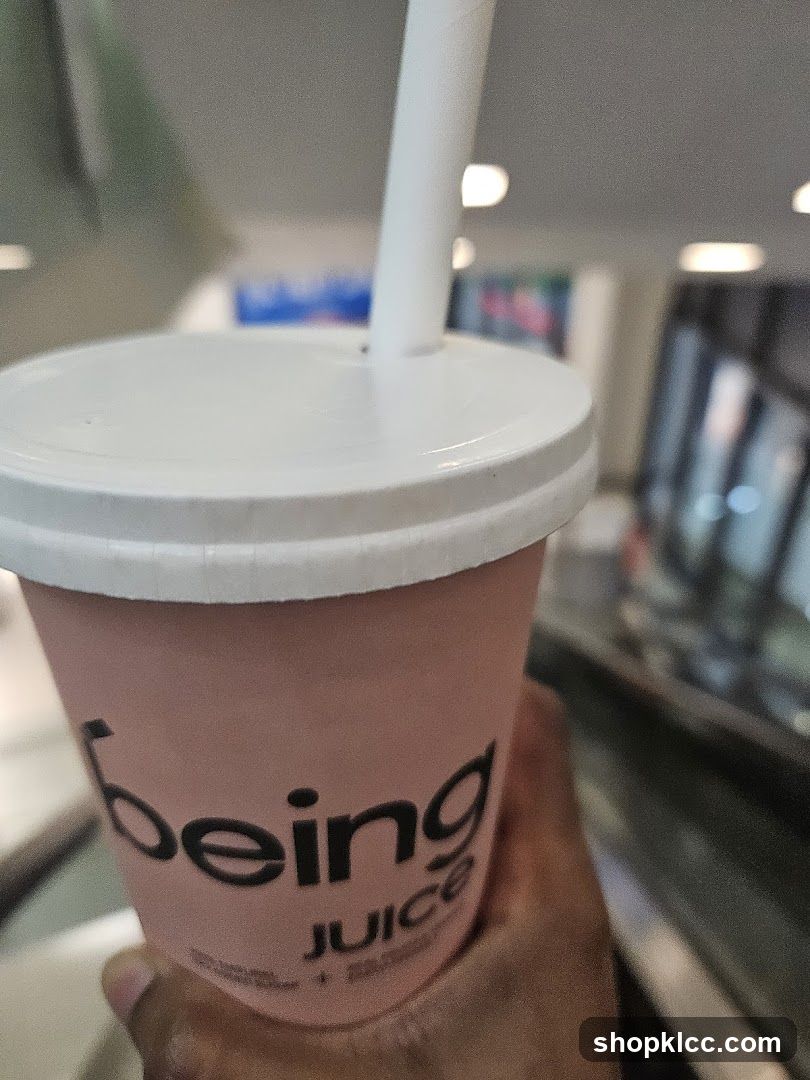 Pink Drink with Straw