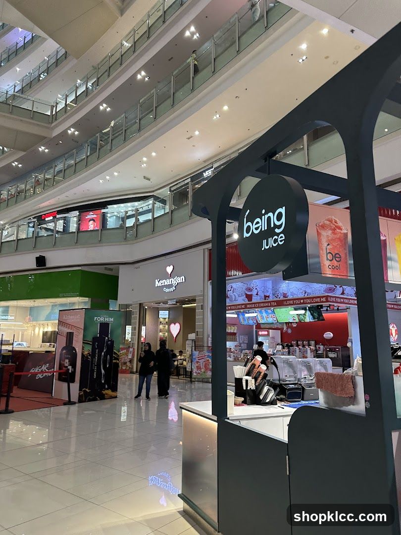 Juice stand in a mall