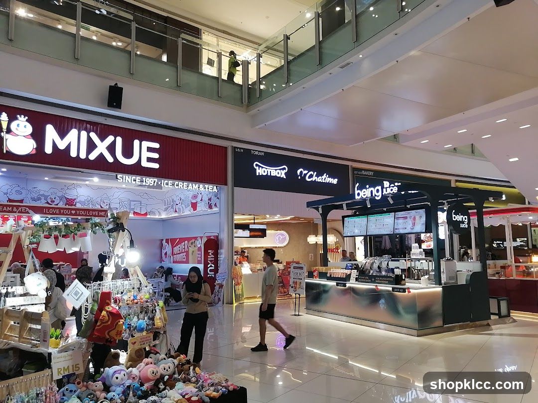 Mall Food Court with Mixue and Being Juice