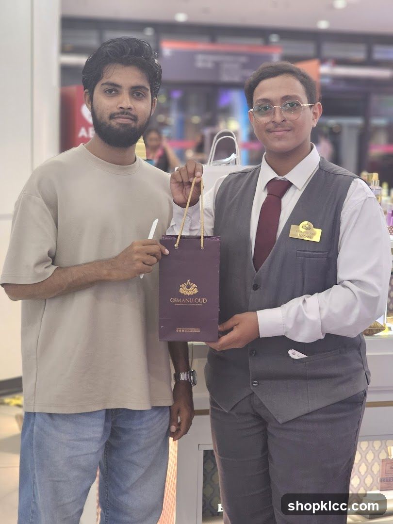 Two Men Holding a Shopping Bag