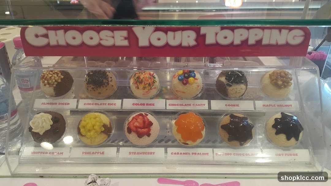 Ice Cream Toppings Display