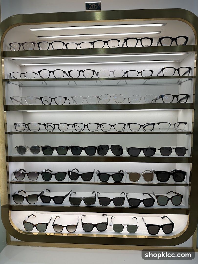 Eyeglasses and Sunglasses Display