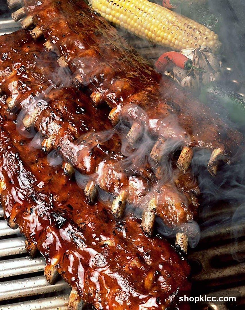 Grilled Ribs on a BBQ Grill