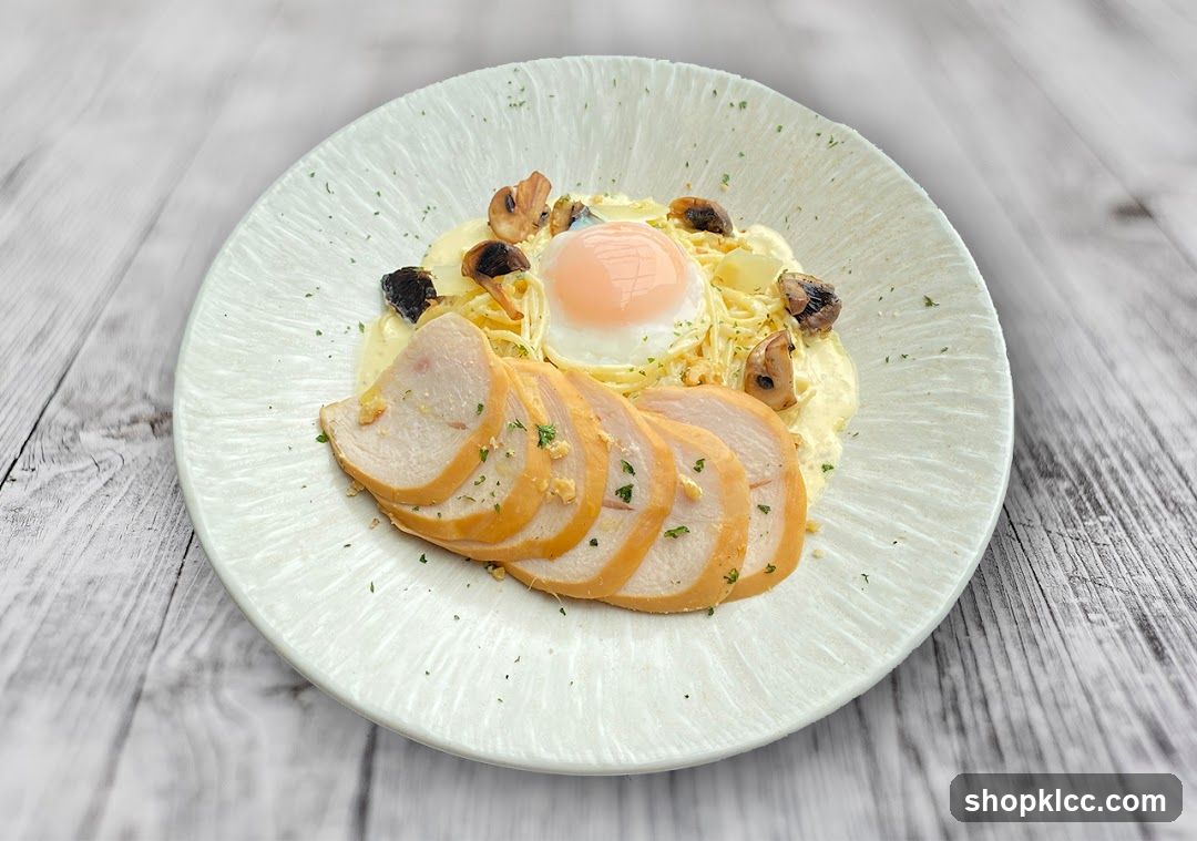 Egg and Mushroom Dish with Sliced Meat