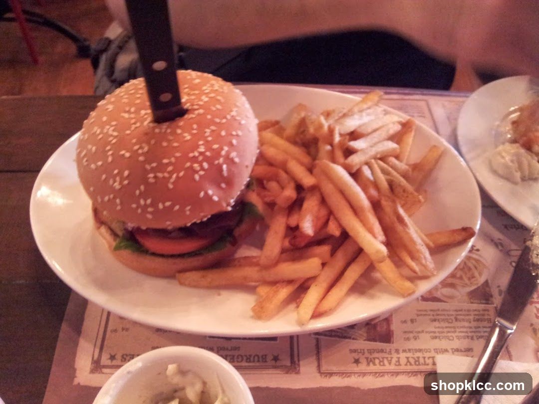 Burger and Fries Meal