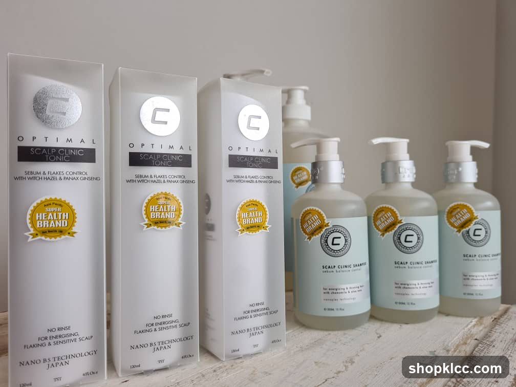 Optimal Scalp Clinic Product Display
