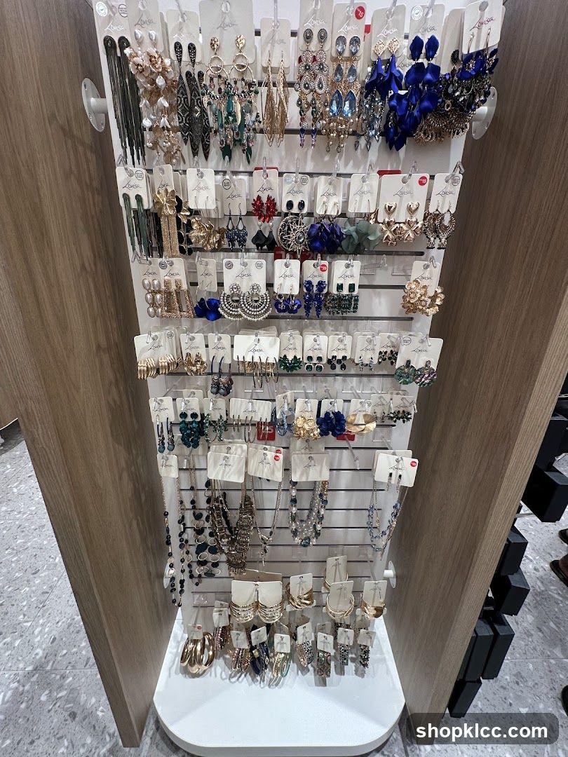 Earrings and Necklaces Display