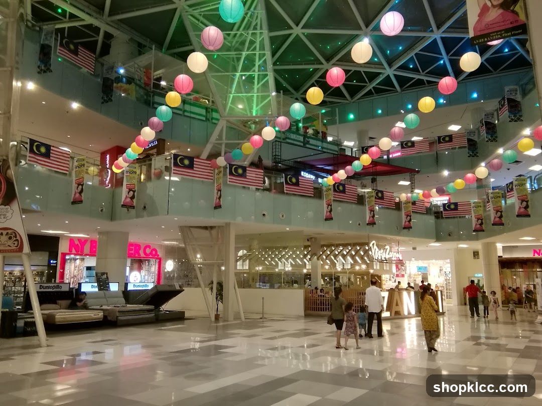 Mall Interior with Decorations
