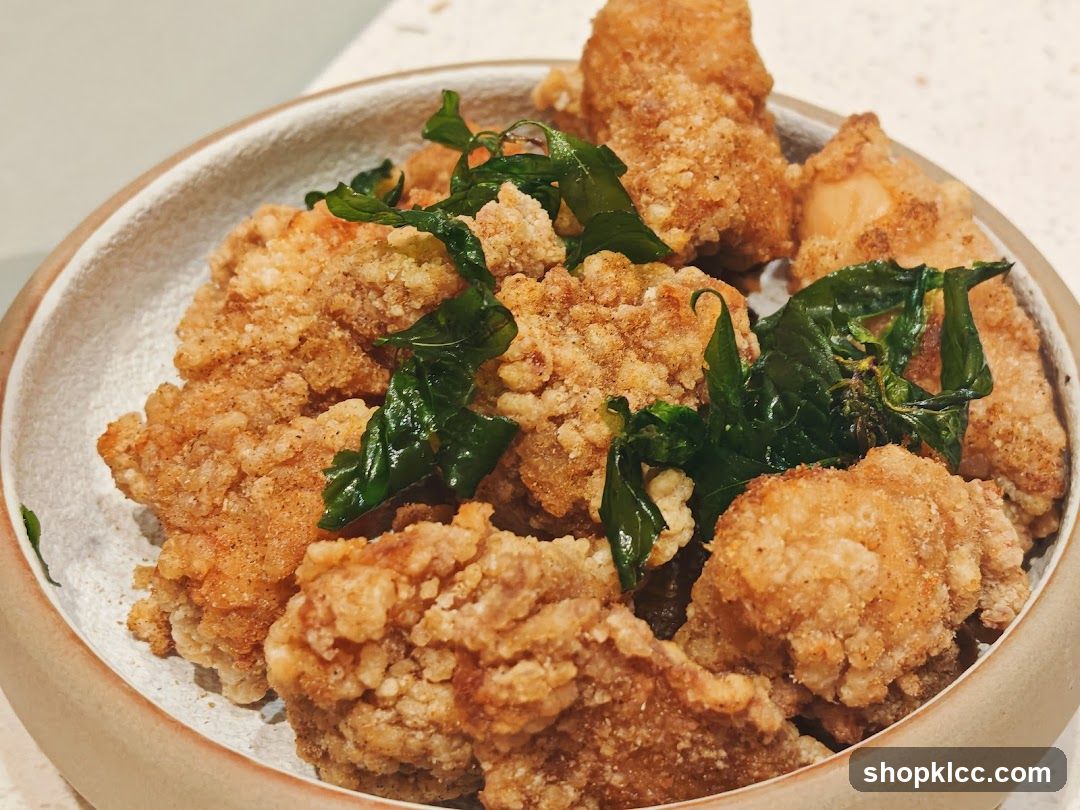 Fried Chicken Bites with Basil