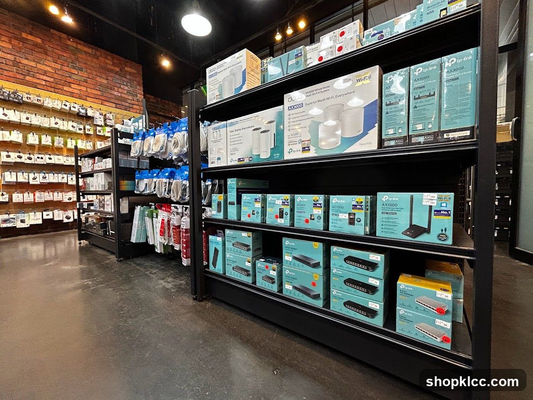 Electronics Store Shelves