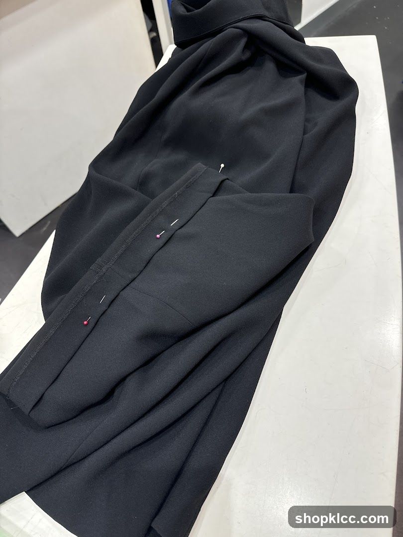 Pinned Black Fabric